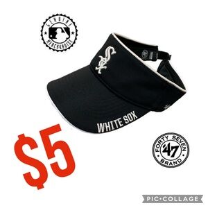 $5 item/ White Sox visor black white adjustable genuine merchandise 47 brands